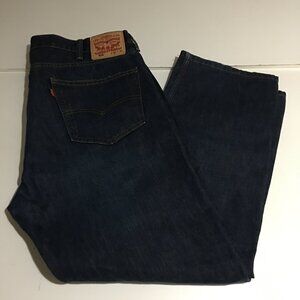 Levi's 505 Jeans Size 40x30 Mens Regular Fit Dark Wash